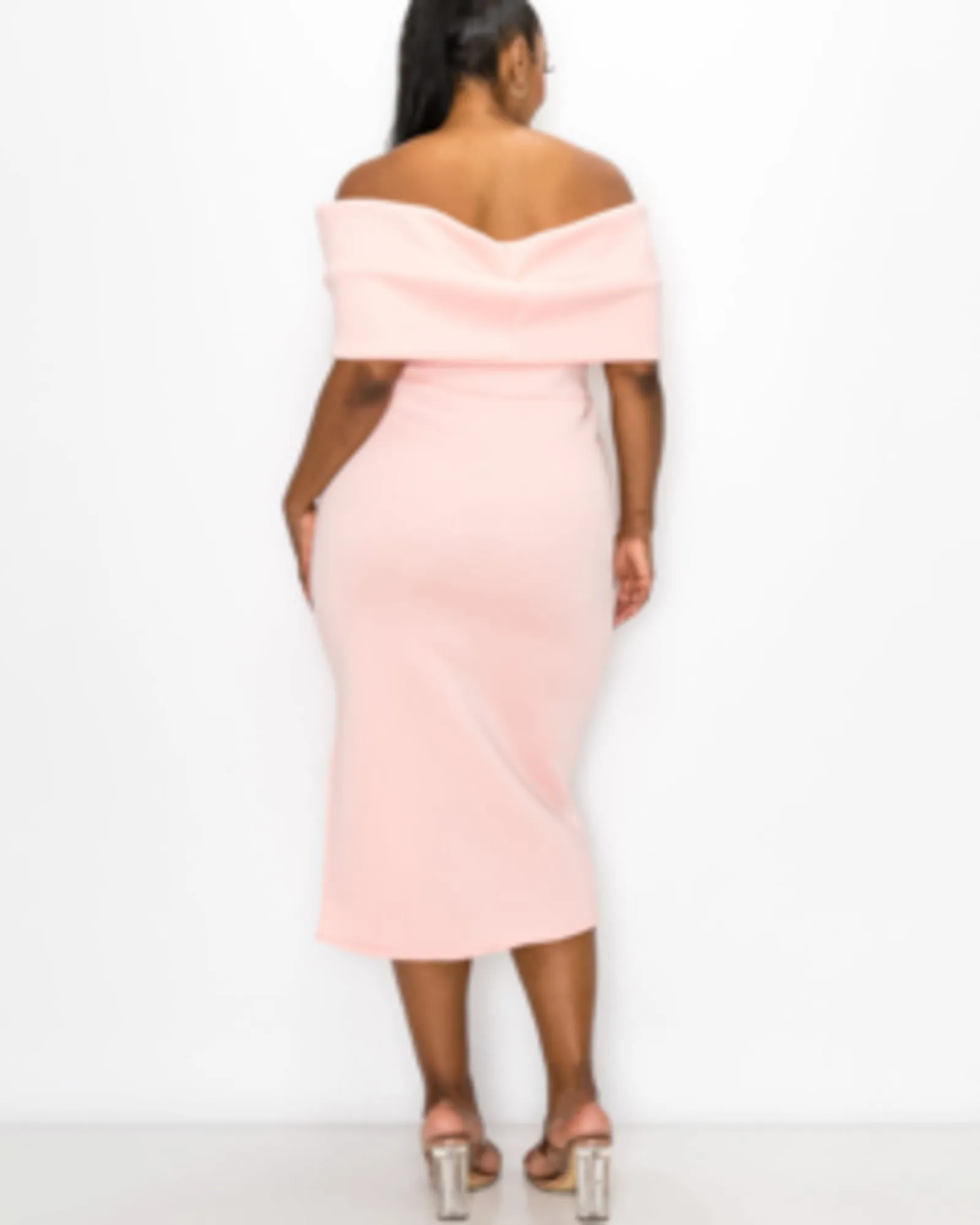 Zariah Ribbon Detail Midi Dress | Pink