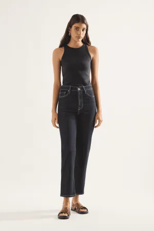 ZOE HIGH STRAIGHT CROP JEAN RINSE