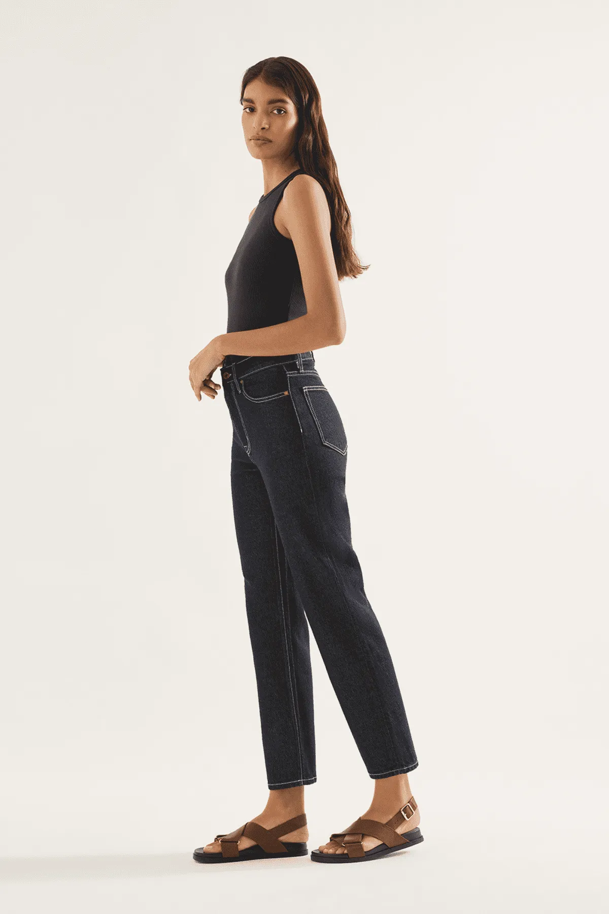 ZOE HIGH STRAIGHT CROP JEAN RINSE